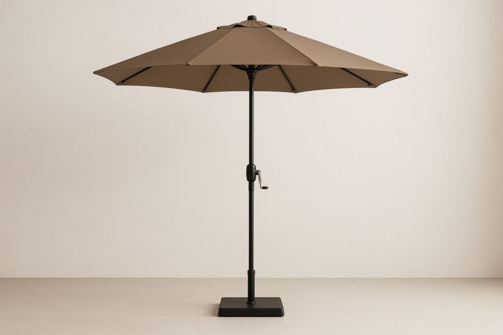 Parasol de Jardin Marron Polyester et Aluminium-jardinvitaluz