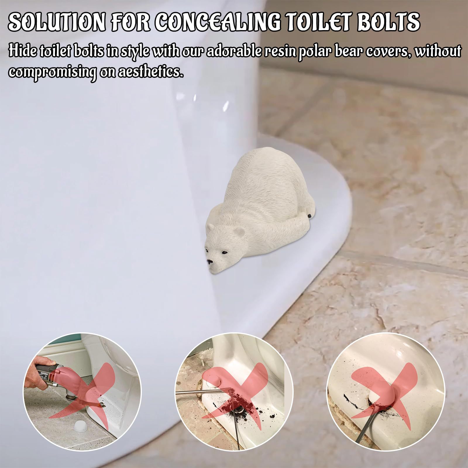 Decorative toilet bolt caps