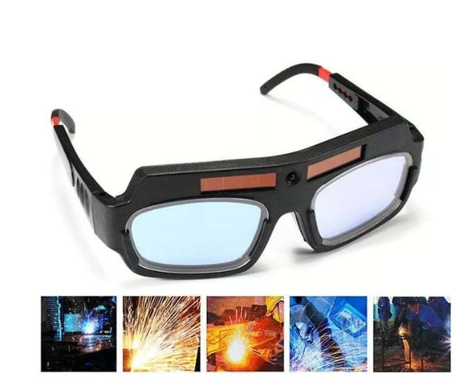 🎁⏳Solar Auto-Darkening Welding Goggles – Eye Protection with Smart Li