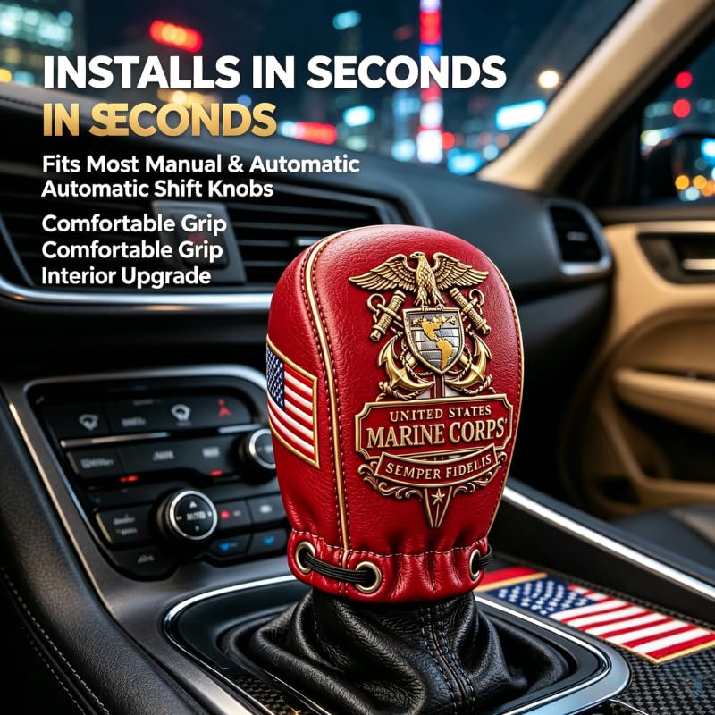 Universal Leather Car Shift Knob Cover