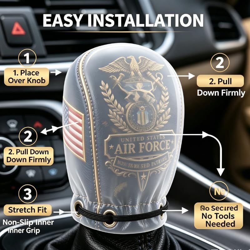 Universal Leather Car Shift Knob Cover