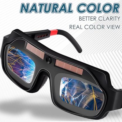 🎁⏳Solar Auto-Darkening Welding Goggles – Eye Protection with Smart Light Control