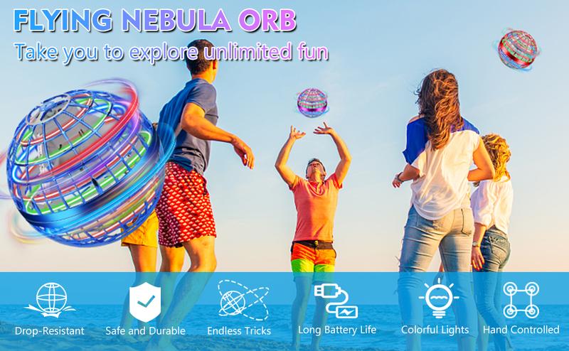 Galaxy Anti-Gravity Boomerang Ball &ndash; Hover Orb & LED Fly Spinners for All Ages &ndash; Cool Indoor/Outdoor Toys for 6-12 Year Olds & Teens