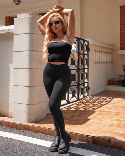 🔥Medium-high waist Tummy Control Shaping Training Leggings-LivanaGoods