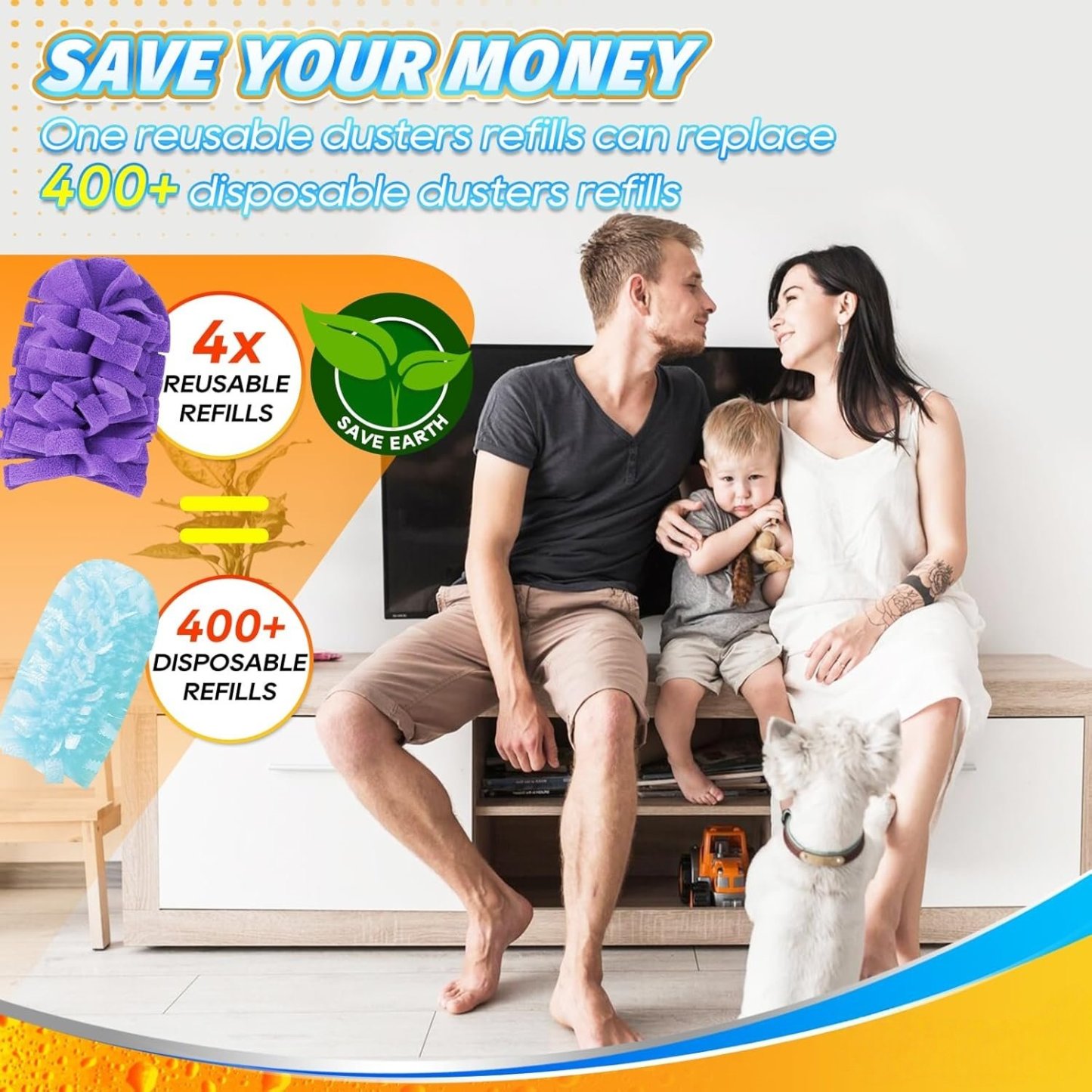 ✨ 360° Electrostatic Duster Refills — The Sustainable Choice for a Dust-Free Home