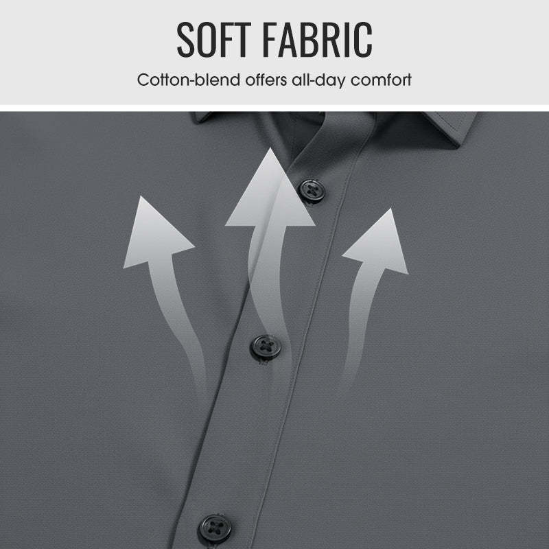 🔥LAST DAY SALE 50% OFF🔥Men's Solid Color Lapel Long Sleeve Button-Down Shirts