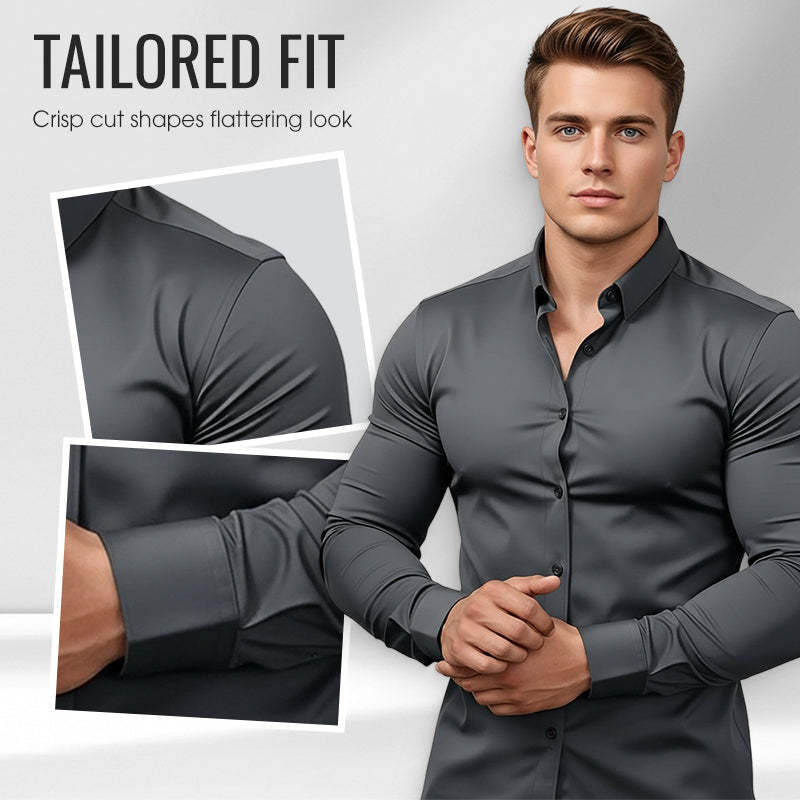 🔥LAST DAY SALE 50% OFF🔥Men's Solid Color Lapel Long Sleeve Button-Down Shirts