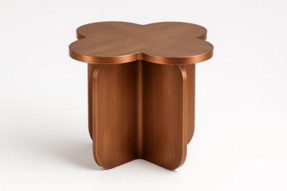 Table d'Appoint en Bois de Forme Trèfle 40x40x45 cm