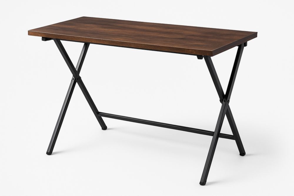 Bureau Rectangulaire en Bois et Métal 120x60x75 cm