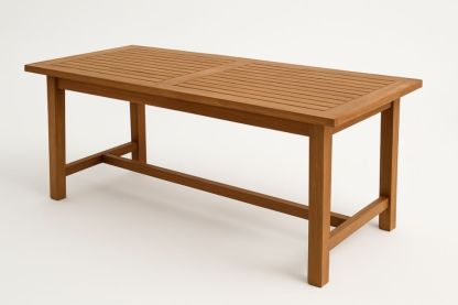 Table extérieure rectangulaire en bois d'acacia 200x100x75 cm