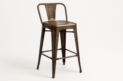 Tabouret de bar métal hauteur 95cm assise 60cm coloris bronze