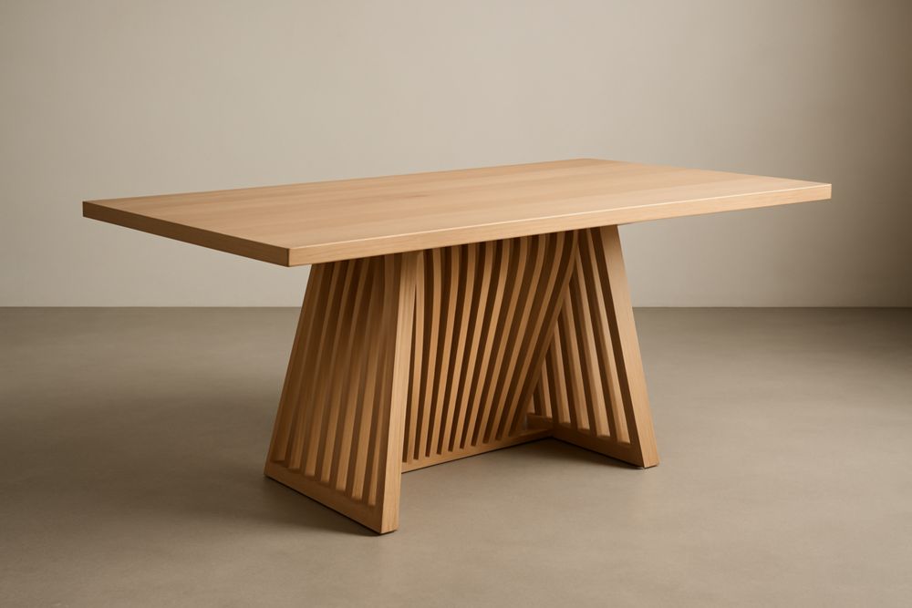 Table à manger rectangulaire chêne massif 200cm