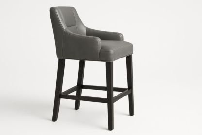 Chaise de Bar Similicuir Gris 96 cm