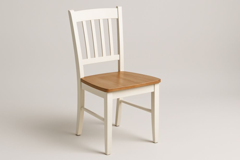 Chaise en Bois Massif avec Dossier à Barreaux Hauteur 90cm Largeur 45cm Profondeur 50cm