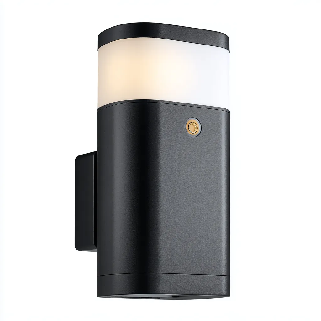 Wandlampe 17x10x28 cm - Schwarz - modernes Design mit LED-Beleuchtung und Sensor