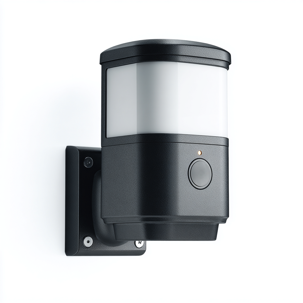 Wandleuchte 18x23x30 cm - schwarz/weiß - Außenwandleuchte mit Bewegungssensor im modernen Stil-Spaceova