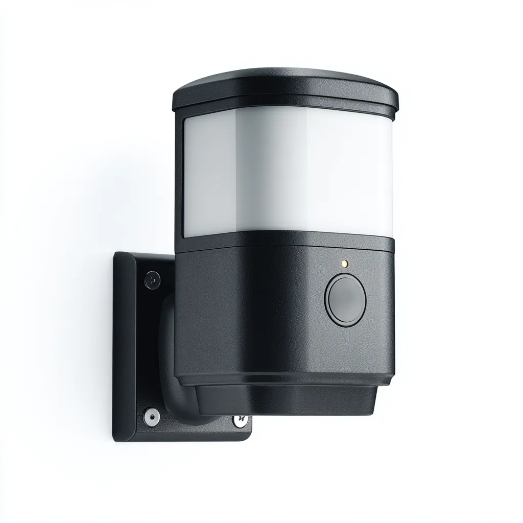 Wandleuchte 18x23x30 cm - schwarz/weiß - Außenwandleuchte mit Bewegungssensor im modernen Stil-Spaceova