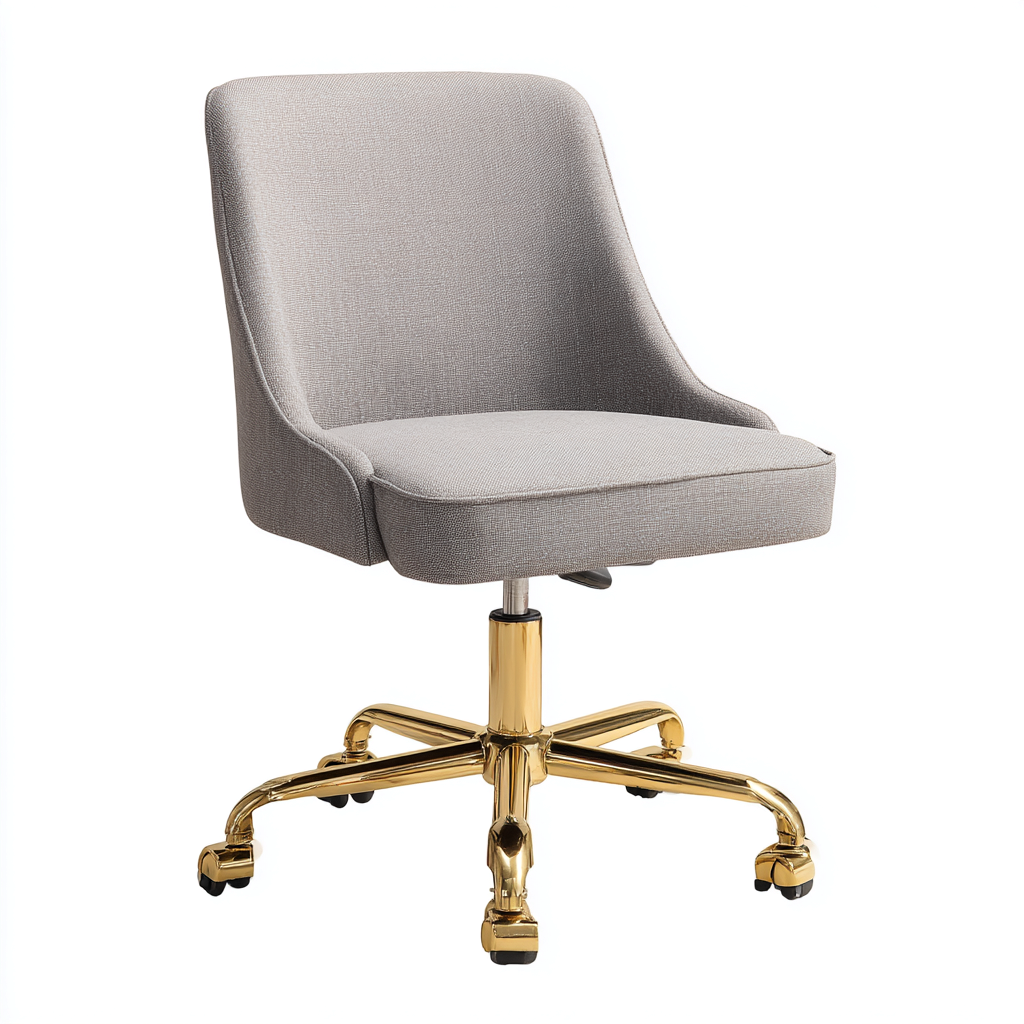 Bürostuhl - Stoffpolster - 60x60x85 cm - hellgrau - modernes Design