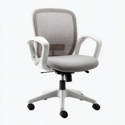 Bürostuhl - Netzstoff - 60x60x90 cm - hellgrau - ergonomisches Design