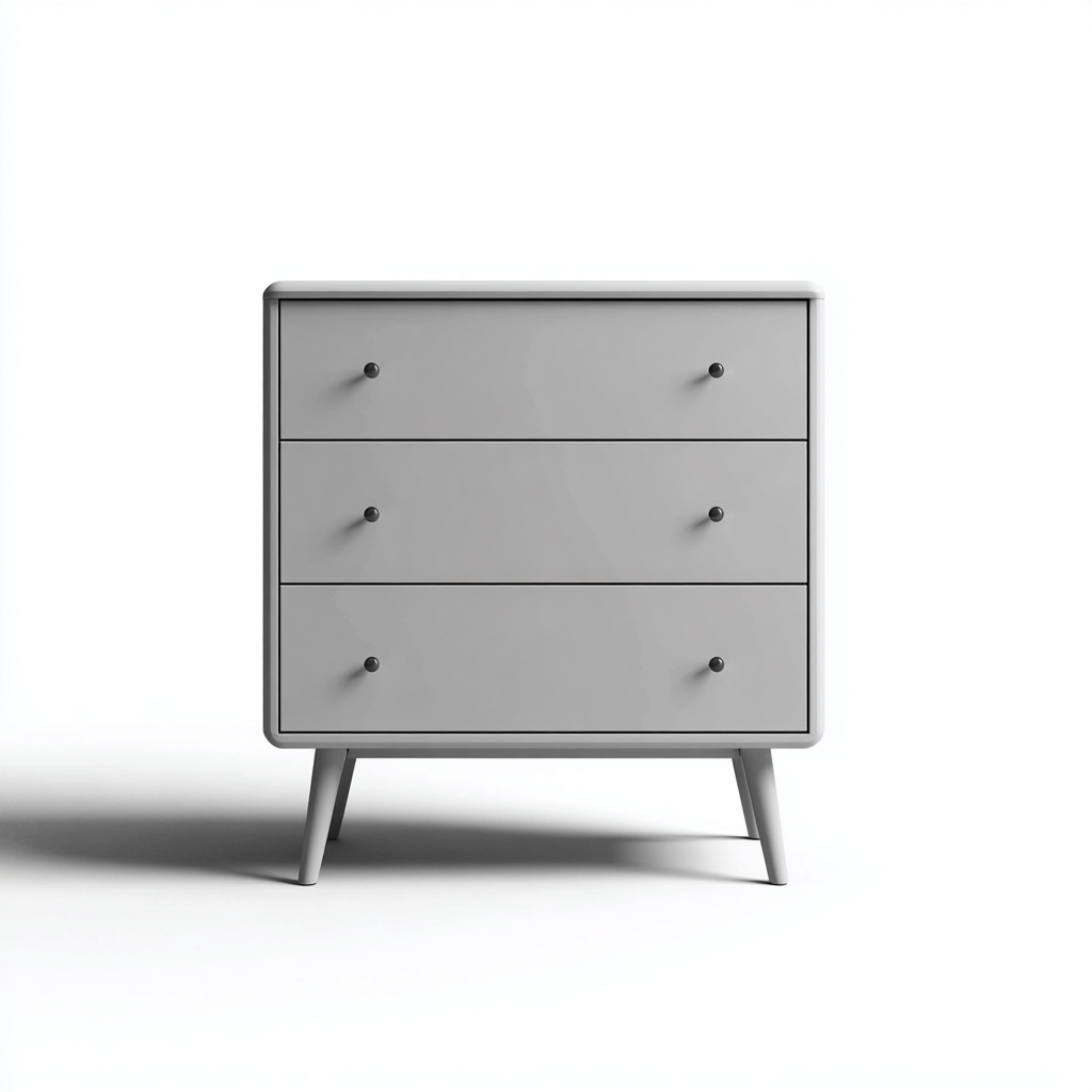 Schubladenschrank 80x40x85 cm - grau - moderner Stil mit 3 Schubladen