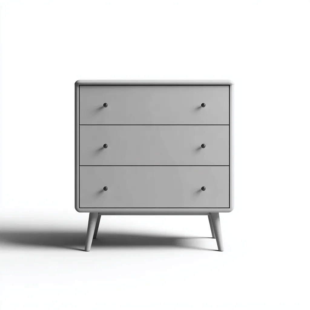 Schubladenschrank 80x40x85 cm - grau - moderner Stil mit 3 Schubladen