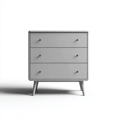 Schubladenschrank 80x40x85 cm - grau - moderner Stil mit 3 Schubladen