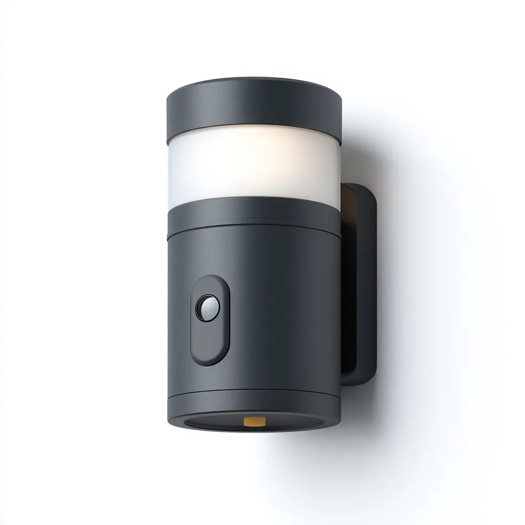 Wandleuchte Metall und Kunststoff 14x16x30 cm - weiß/schwarz - modernes Design mit Bewegungssensor-Spaceova