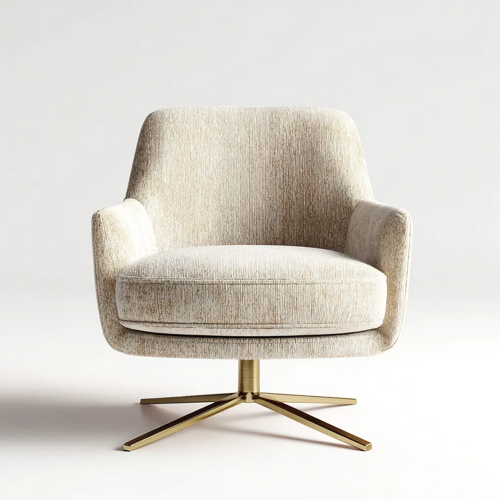 Sessel Stoff 84x81x101 cm - beige - moderner Stil mit Drehfunktion