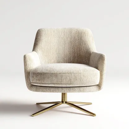 Sessel Stoff 84x81x101 cm - beige - moderner Stil mit Drehfunktion