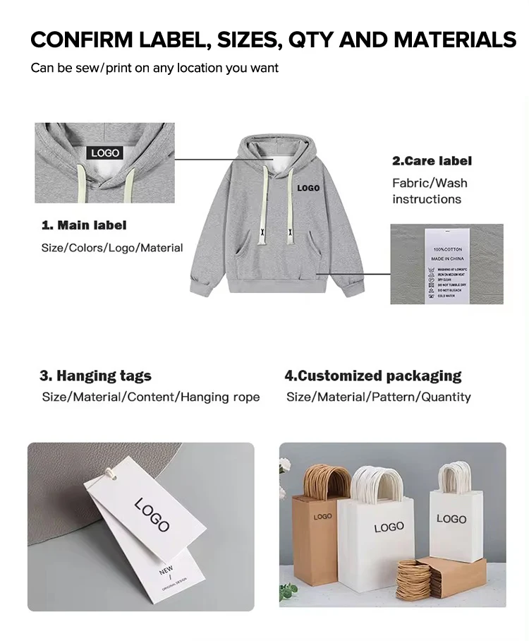 Wholesale Men's Clothing Hoodies Sweatshirts Pullover Streetwear Top Quality 100% Cotton Heavyweight Puff Printing Men Hoodie