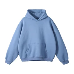 Wholesale Men's Clothing Hoodies Sweatshirts Pullover Streetwear Top Quality 100% Cotton Heavyweight Puff Printing Men Hoodie