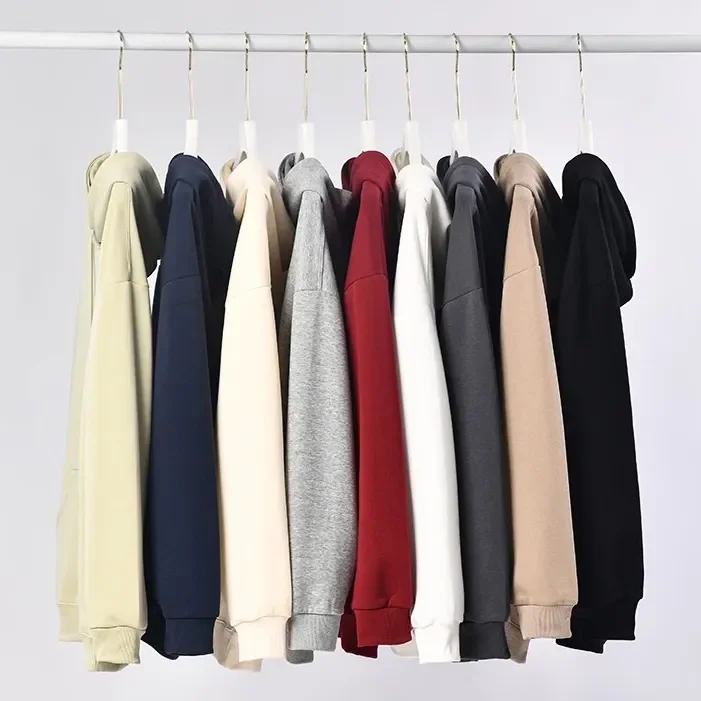 Wholesale Men's Clothing Hoodies Sweatshirts Pullover Streetwear Top Quality 100% Cotton Heavyweight Puff Printing Men Hoodie