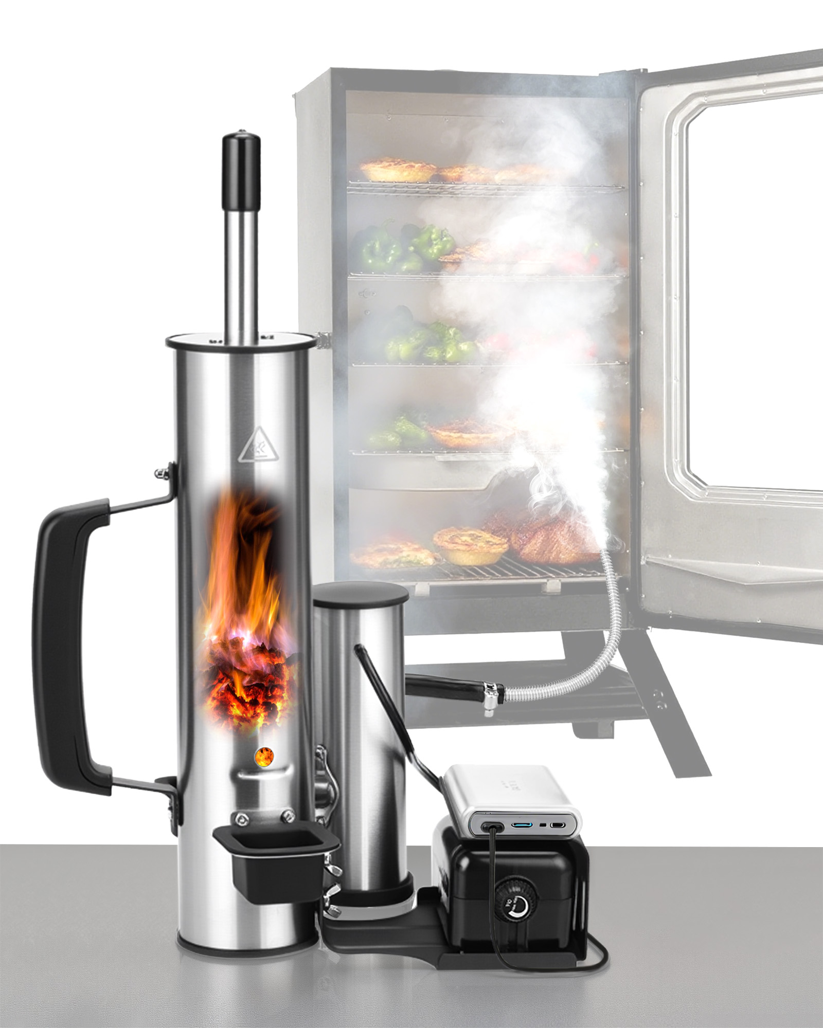 Smoke Generator for Pellet Grills - electric smoker, Upgrade Smoker Tube, Hot or Cold Smoking, Pellet Smoker : Outdoor Smoker Accessories for Any Grill