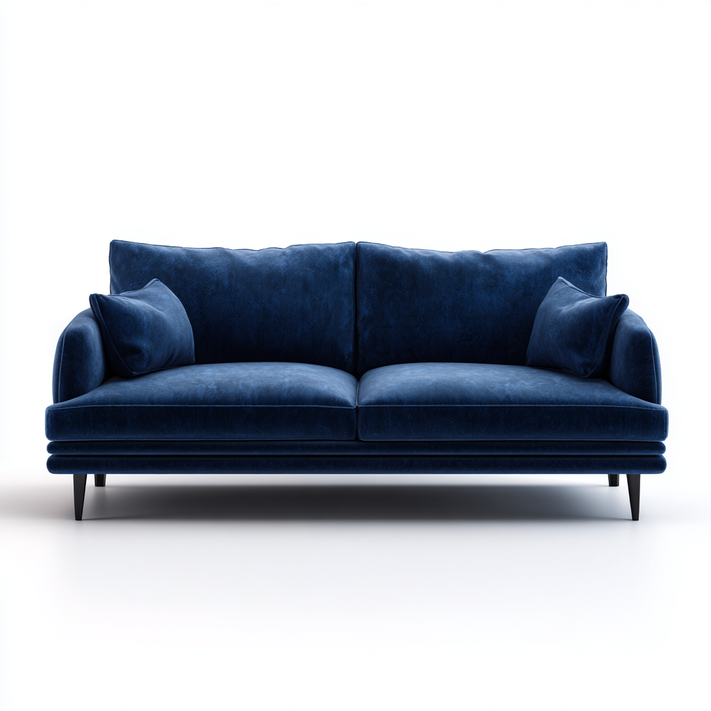 Zweisitzer-Sofa Stoff 165x88x82 cm - dunkelblau - modernes Design für Wohnzimmer