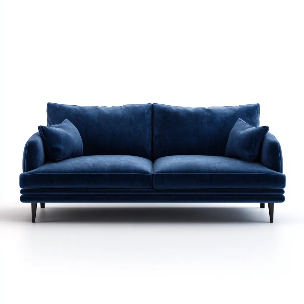 Zweisitzer-Sofa Stoff 165x88x82 cm - dunkelblau - modernes Design für Wohnzimmer