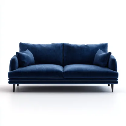 Zweisitzer-Sofa Stoff 165x88x82 cm - dunkelblau - modernes Design für Wohnzimmer