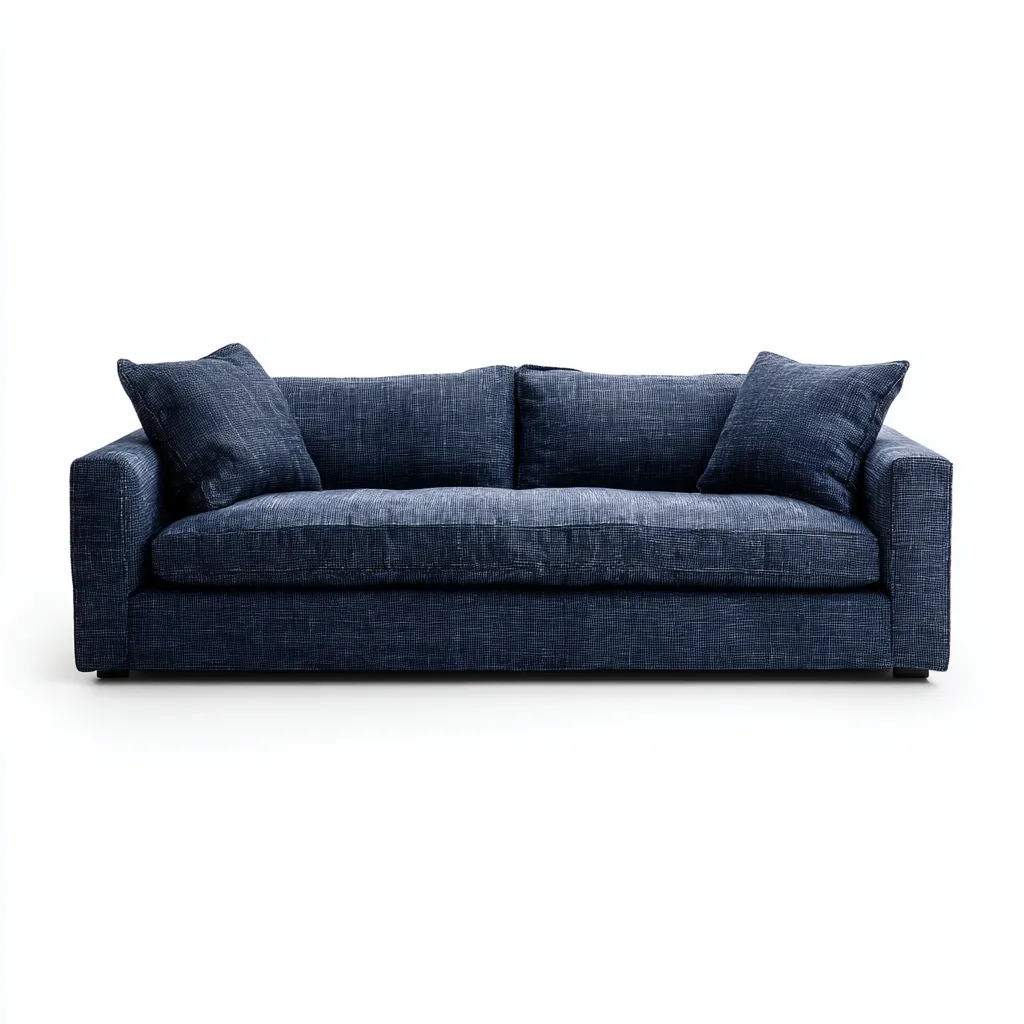 Zweisitzer-Sofa Stoff 180x90x85 cm - dunkelblau - modernes Design mit tiefer Sitzfläche für Wohnzimmer-Villaare