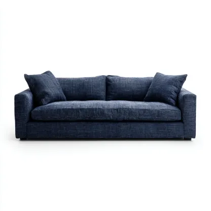 Zweisitzer-Sofa Stoff 180x90x85 cm - dunkelblau - modernes Design mit tiefer Sitzfläche für Wohnzimmer-Villaare