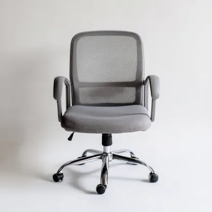 Bürostuhl Netzstoff 60x58x93 cm - Grau - Modernes Design für Büro und Homeoffice-Villaare