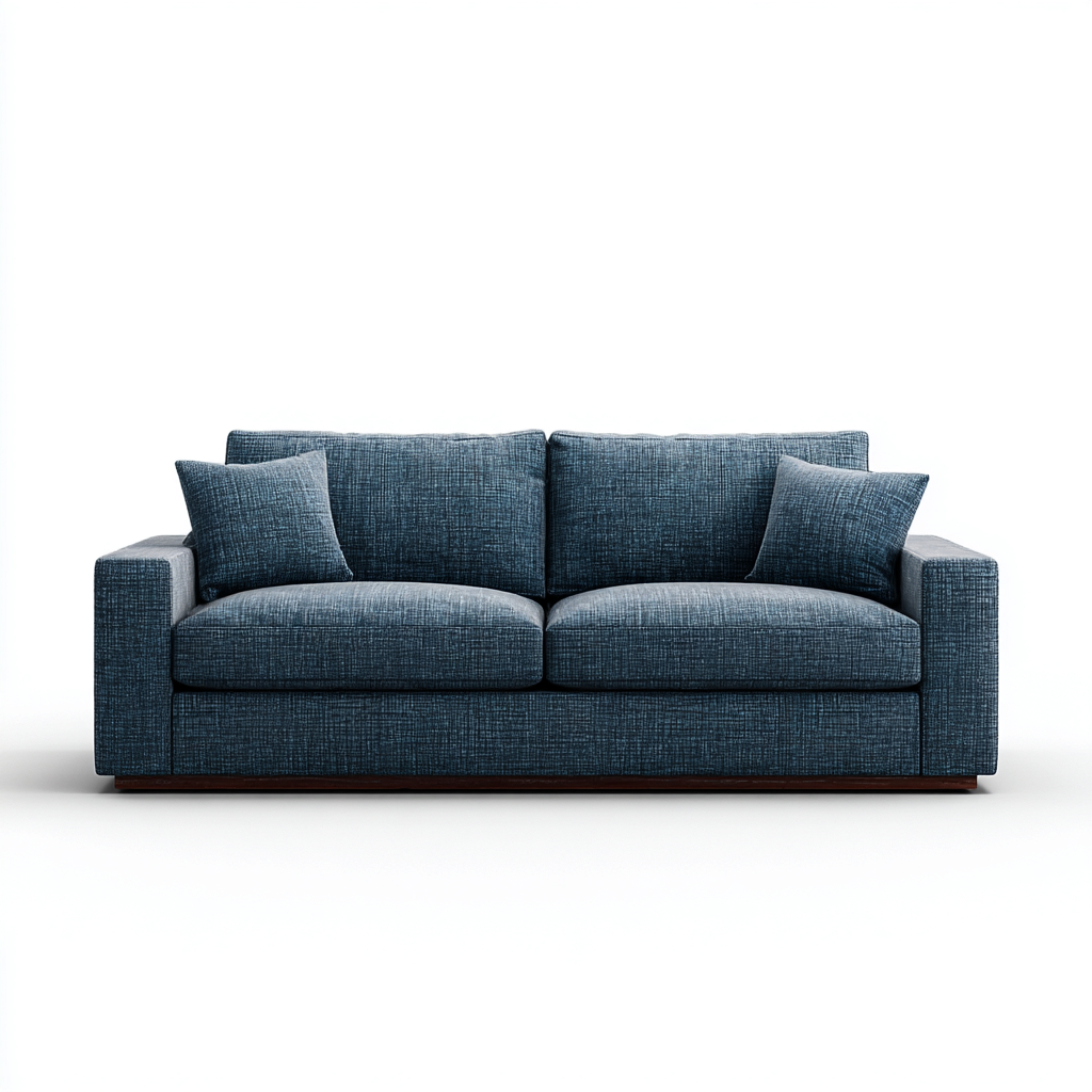 Zweisitzer-Sofa Stoff 180x90x85 cm - dunkelblau - modernes Design mit breiten Armlehnen für Wohnzimmer-Villaare