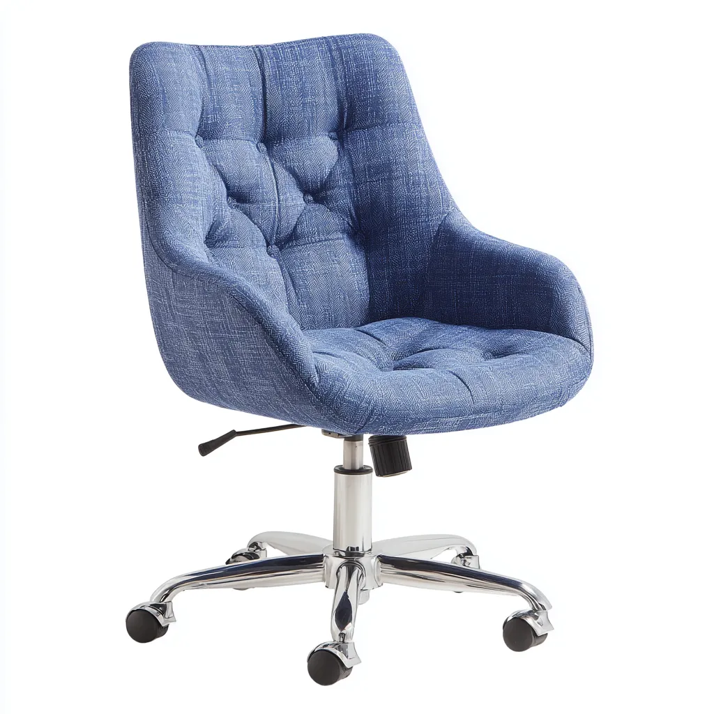 Bürostuhl Stoffpolsterung 60x60x90 cm - Blau - Moderner Stil für Homeoffice und Arbeitsplatz-Villaare