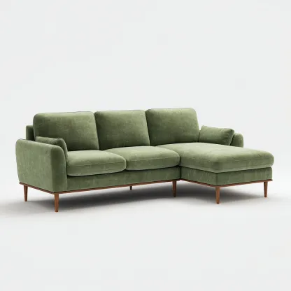 Ecksofa Stoff 275x165x85 cm - Grün - Für Wohnzimmer - Skandinavisches Design