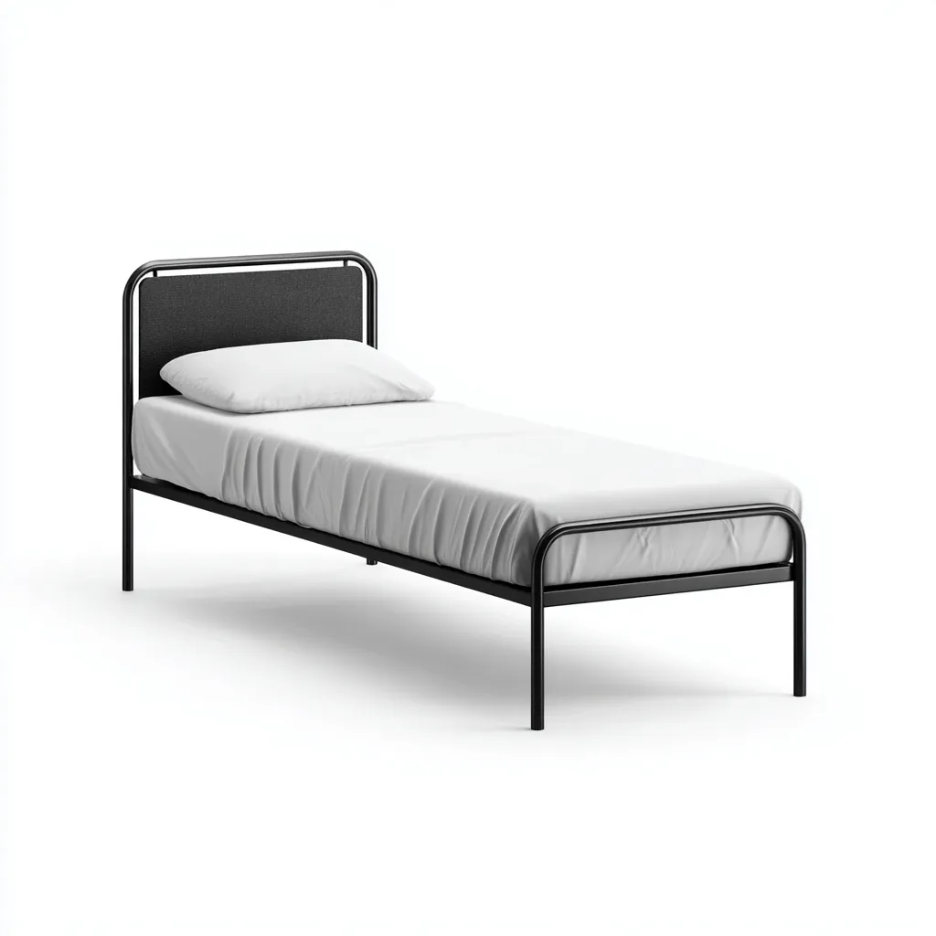 Einzelbett Metall 200x90x90 cm - Schwarz - Für Schlafzimmer/Gästezimmer - Modernes Design