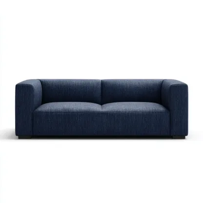 Zweisitzer-Sofa Stoff 175x90x70 cm - dunkelblau - modernes kubisches Design für Wohnzimmer