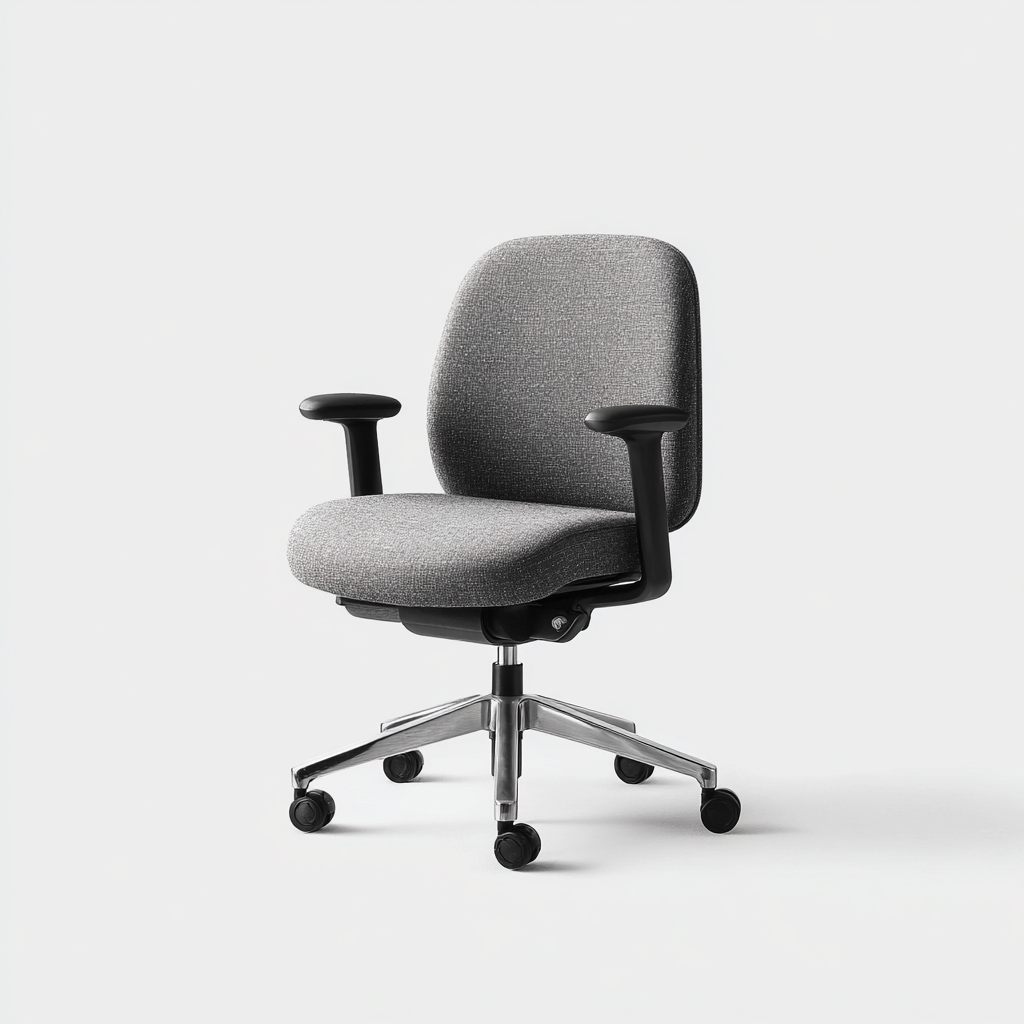 Bürostuhl Stoff 62x59x95 cm - Grau - Ergonomisches Design für Büro und Homeoffice-Villaare