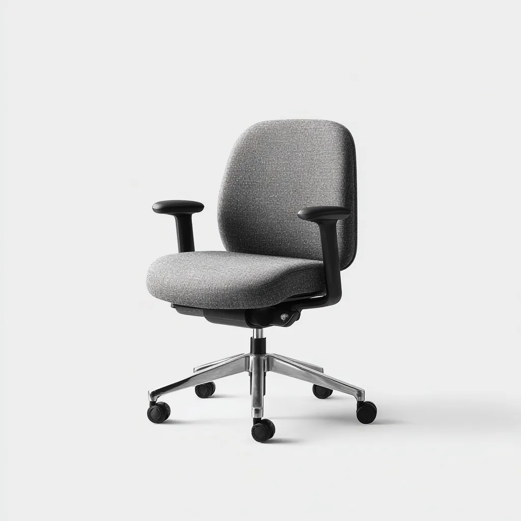 Bürostuhl Stoff 62x59x95 cm - Grau - Ergonomisches Design für Büro und Homeoffice-Villaare