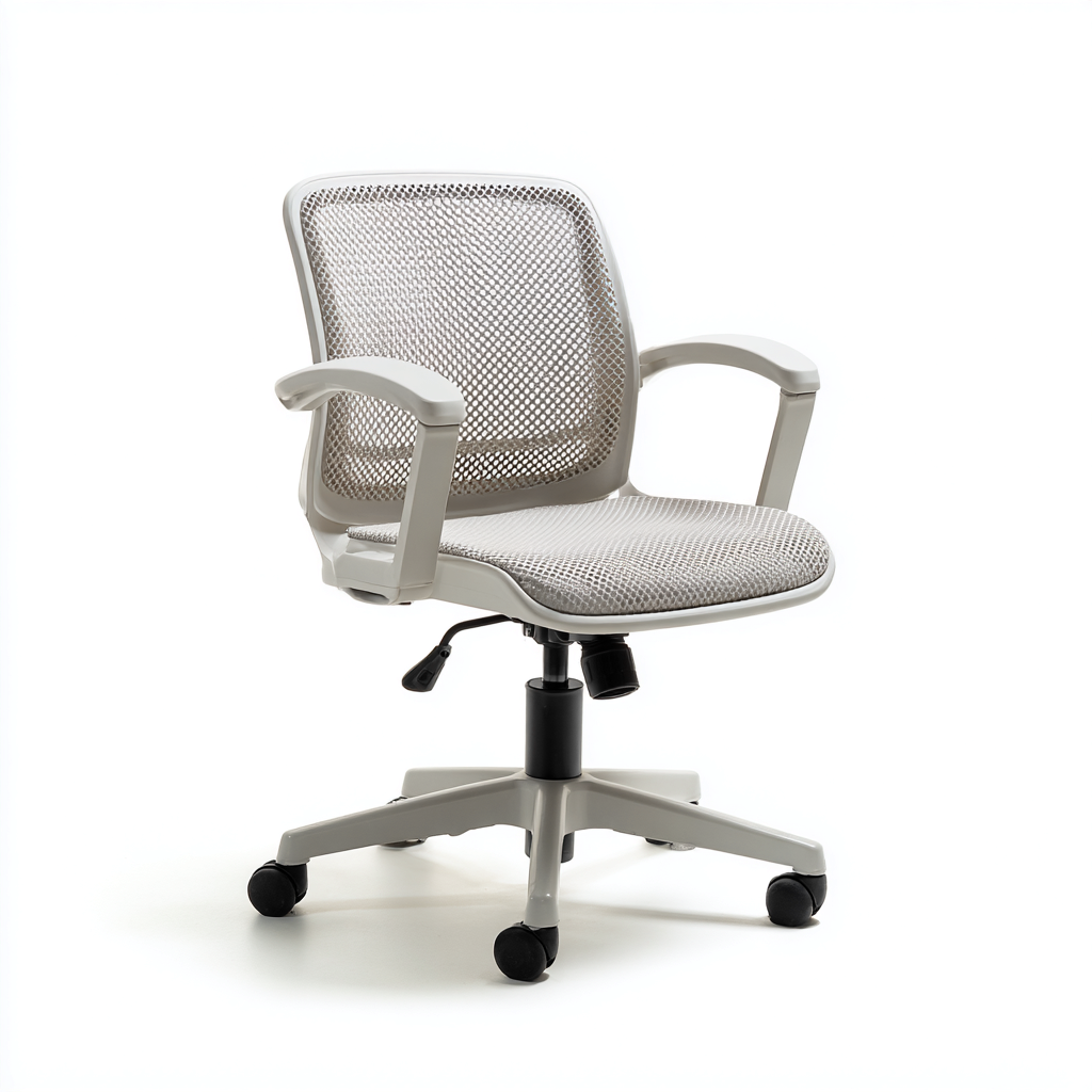 Bürostuhl Netzstoff 59x58x89 cm - Weiß - Modernes Design für Büro und Homeoffice-Villaare