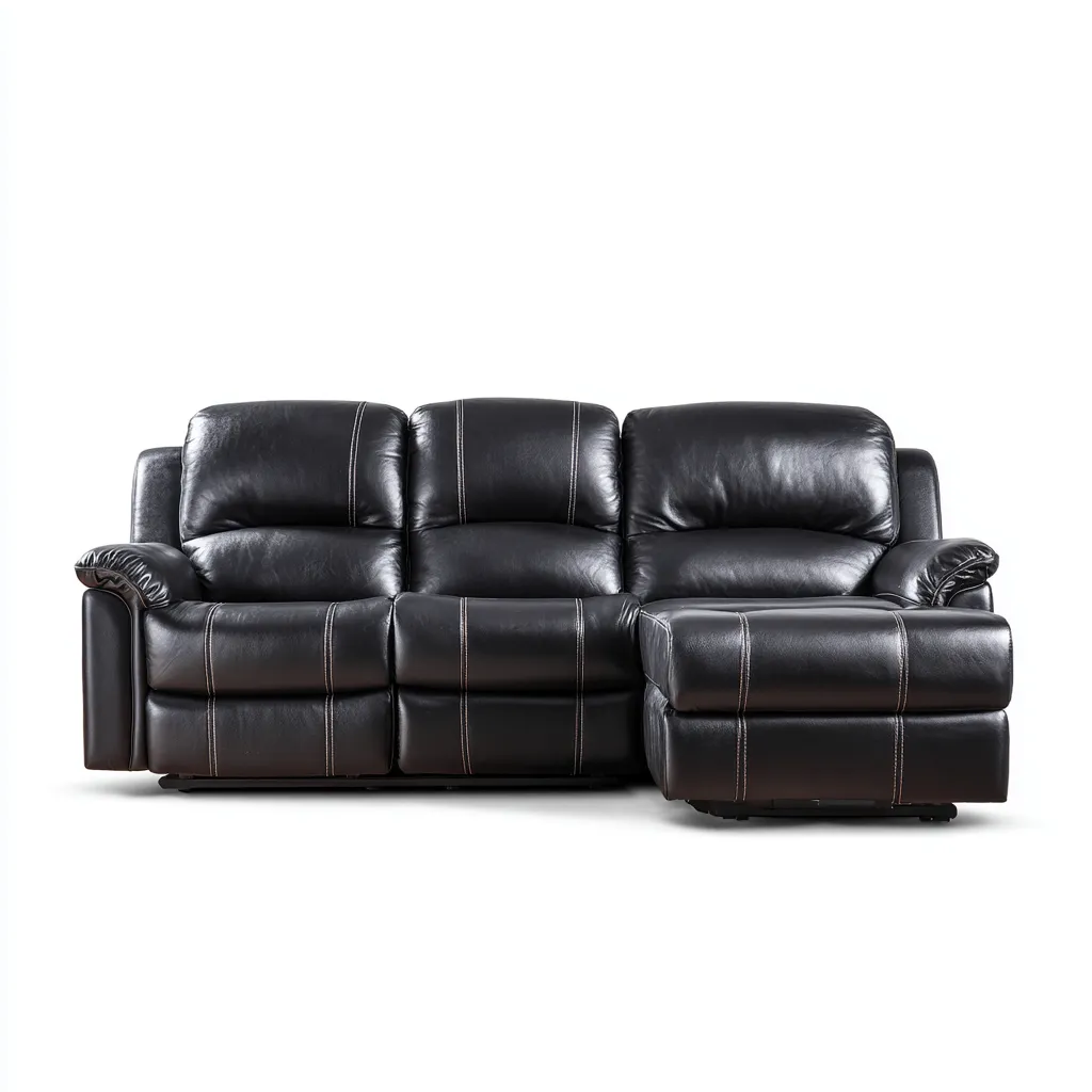 Ecksofa Kunstleder 260x160x95 cm - schwarz - modernes Design - geeignet für Wohnzimmer