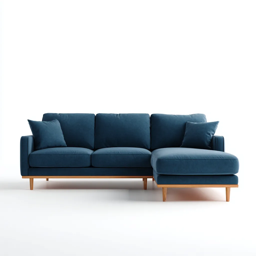 Ecksofa Stoff 270x160x85 cm - dunkelblau - modernes Design - geeignet für Wohnzimmer
