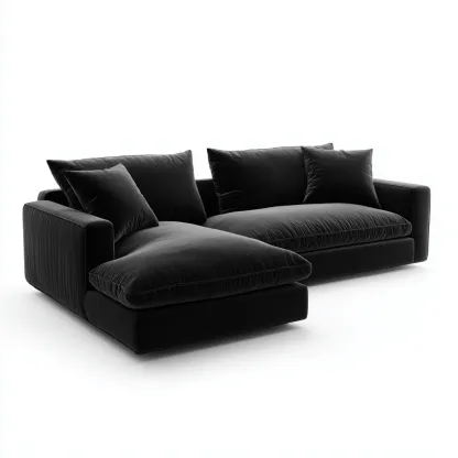 Ecksofa Stoff 270x170x85 cm - schwarz - modernes Design - geeignet für Wohnzimmer